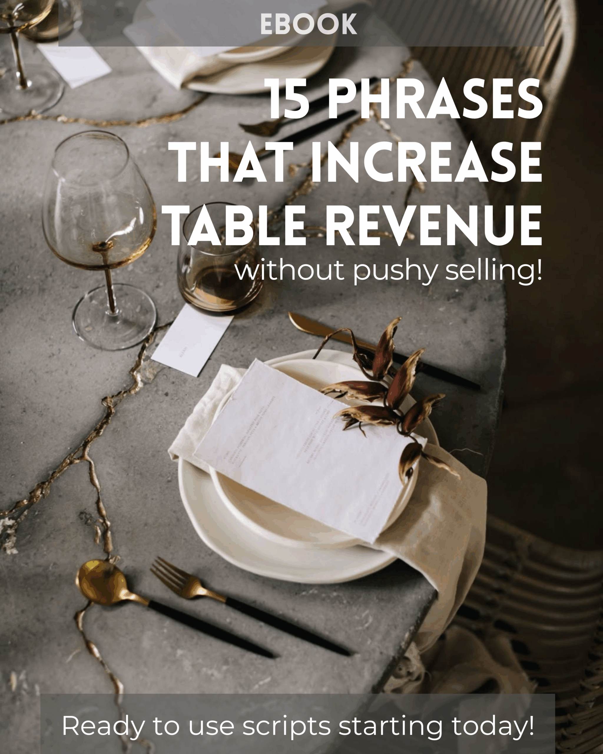 E-book: 15 Pharses That Increase Table Revenue